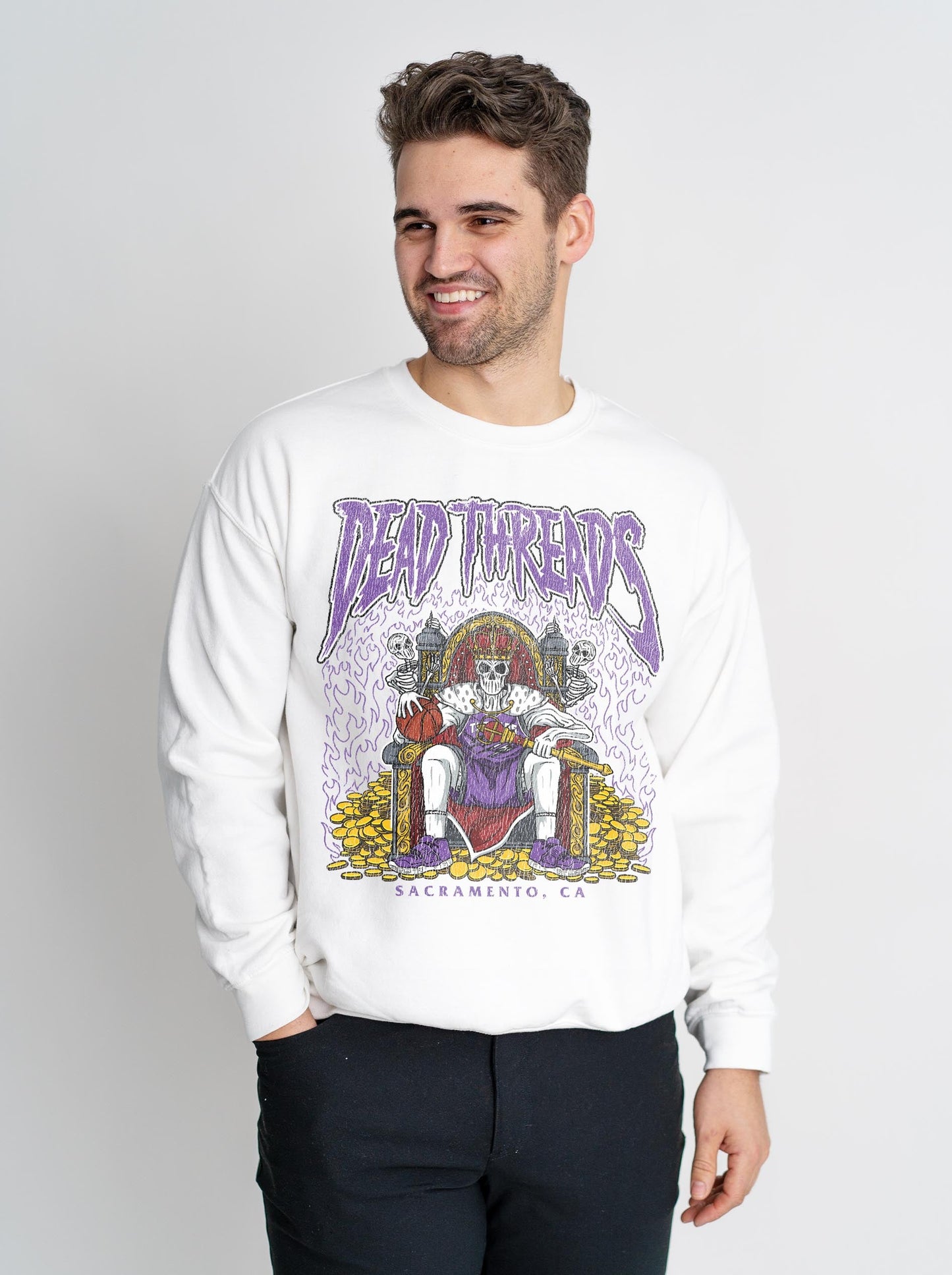 SACRAMENTO BASKETBALL - CREWNECK SWEATSHIRT – Sweatshirt – Dead Threads Apparel