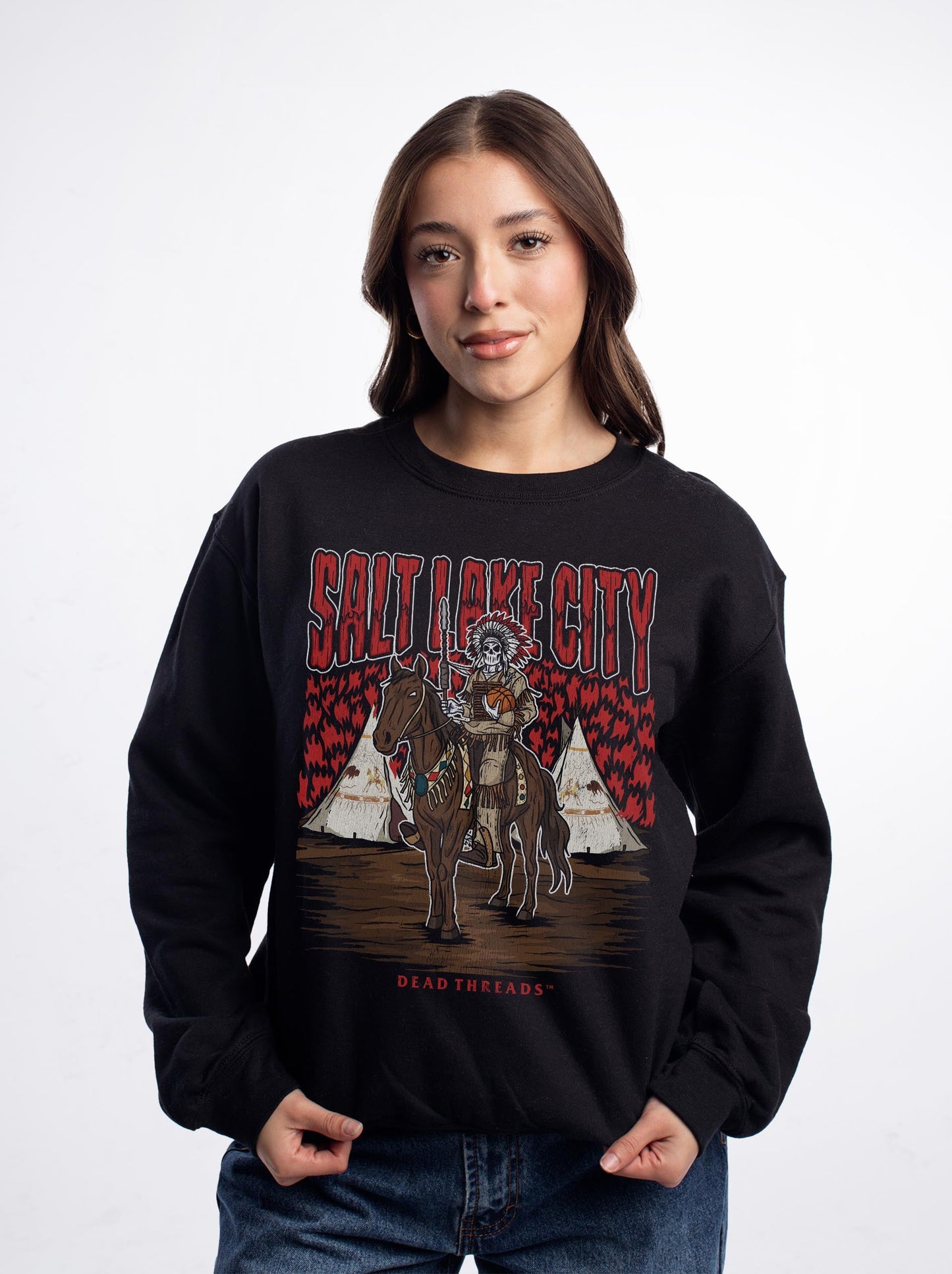 SALT LAKE CITY BASKETBALL CREWNECK SWEATSHIRT – Sweatshirt – Dead Threads Apparel