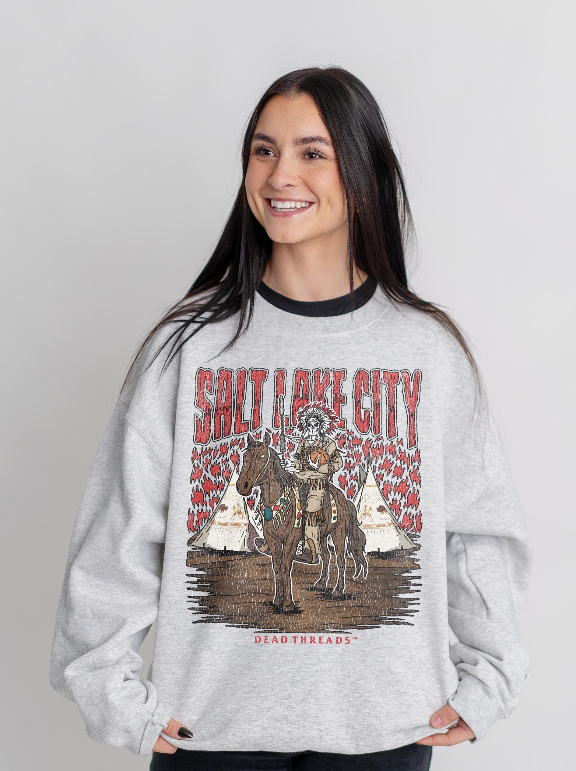SALT LAKE CITY BASKETBALL CREWNECK SWEATSHIRT – Sweatshirt – Dead Threads Apparel
