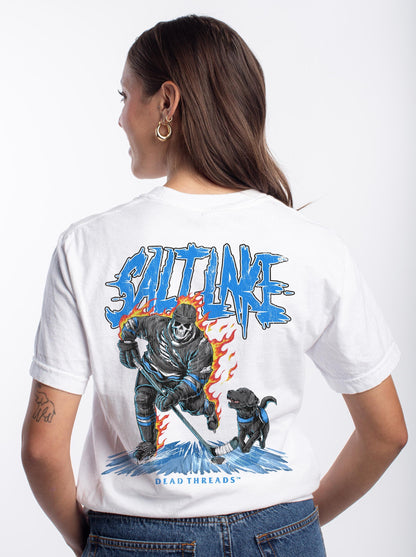 SALT LAKE HOCKEY - “3 SKULL” PREMIUM T - SHIRT – T-Shirt – Dead Threads Apparel