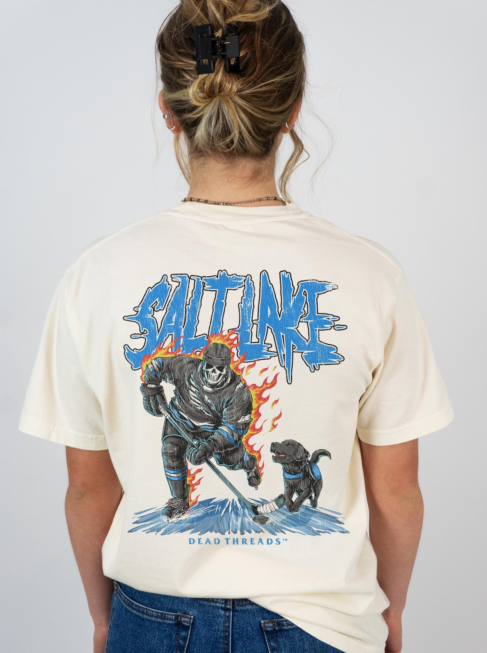 SALT LAKE HOCKEY - “3 SKULL” PREMIUM T - SHIRT – T-Shirt – Dead Threads Apparel