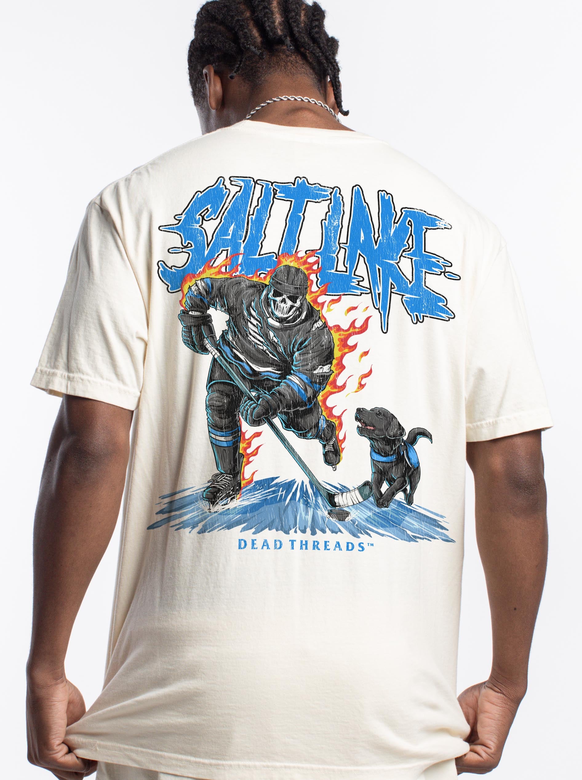 SALT LAKE HOCKEY - “3 SKULL” PREMIUM T - SHIRT – T-Shirt – Dead Threads Apparel