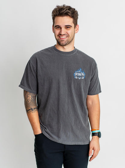 SALT LAKE HOCKEY - “3 SKULL” PREMIUM T - SHIRT – T-Shirt – Dead Threads Apparel