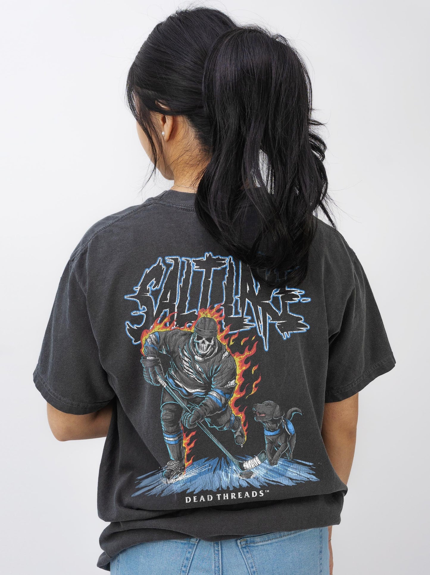 SALT LAKE HOCKEY - “3 SKULL” PREMIUM T - SHIRT – T-Shirt – Dead Threads Apparel