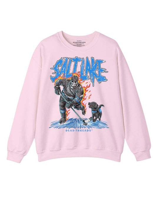 SALT LAKE HOCKEY CREWNECK SWEATSHIRT - PINK – Sweatshirt – Dead Threads Apparel
