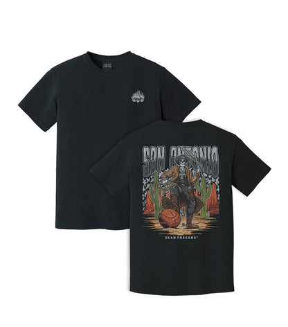 SAN ANTONIO BASKETBALL - “3 SKULL” PREMIUM T - SHIRT – T-Shirt – Dead Threads Apparel