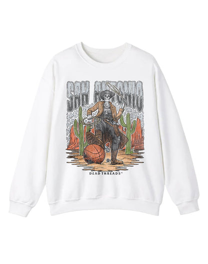 SAN ANTONIO BASKETBALL CREWNECK SWEATSHIRT – Sweatshirt – Dead Threads Apparel