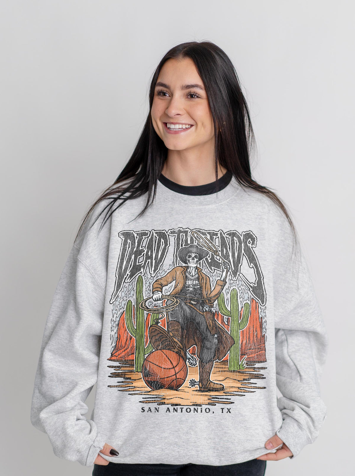 SAN ANTONIO BASKETBALL - CREWNECK SWEATSHIRT – Sweatshirt – Dead Threads Apparel