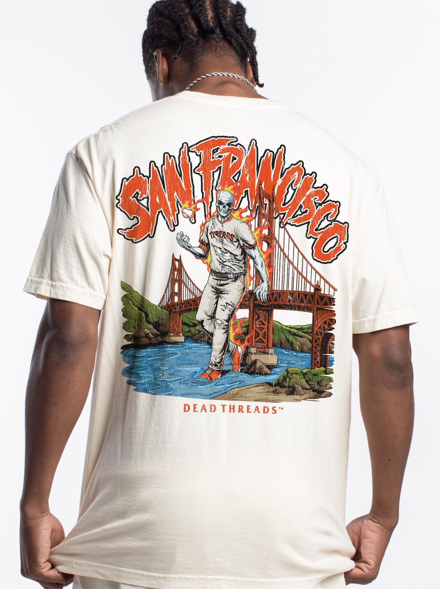 SAN FRANCISCO BASEBALL - "3 SKULL" PREMIUM T - SHIRT – T-Shirt – Dead Threads Apparel