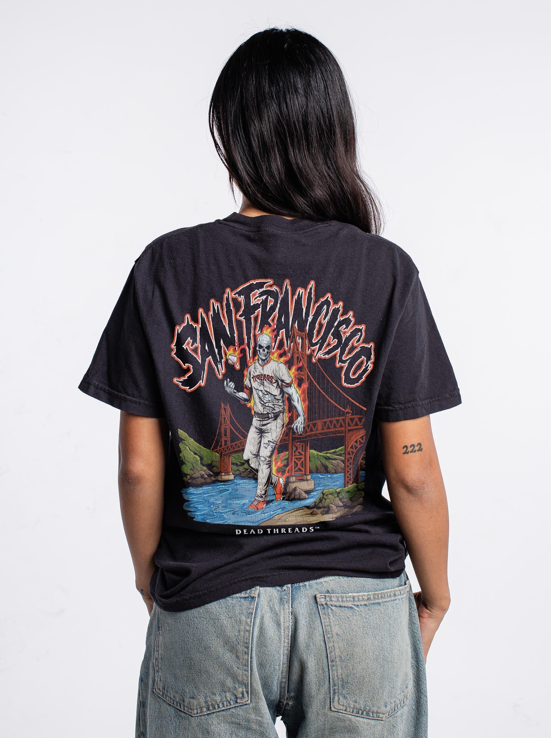 SAN FRANCISCO BASEBALL - "3 SKULL" PREMIUM T - SHIRT – T-Shirt – Dead Threads Apparel