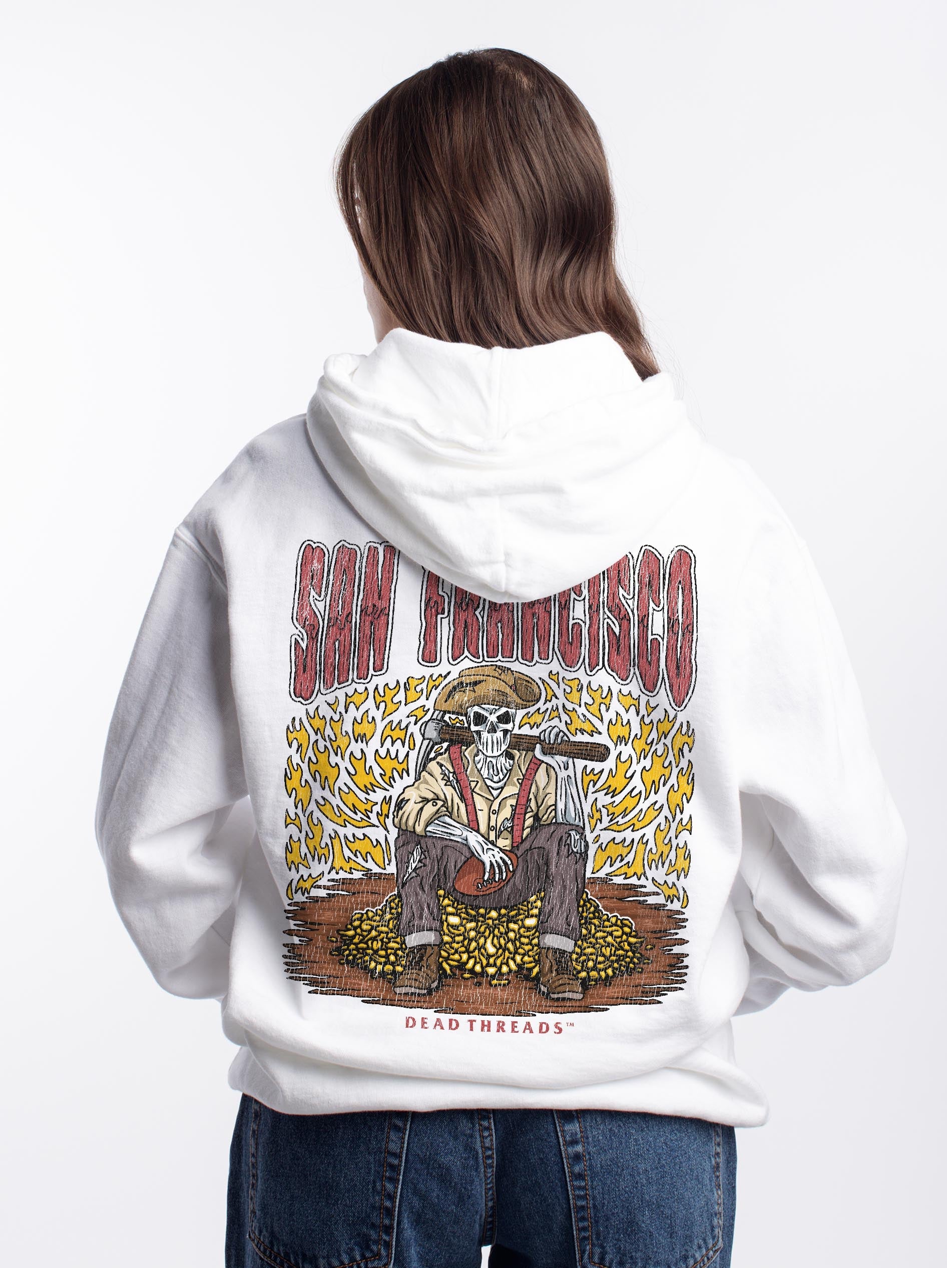 SAN FRANCISCO FOOTBALL - “DT ESSENTIAL" HOODIE – Hoodie – Dead Threads Apparel