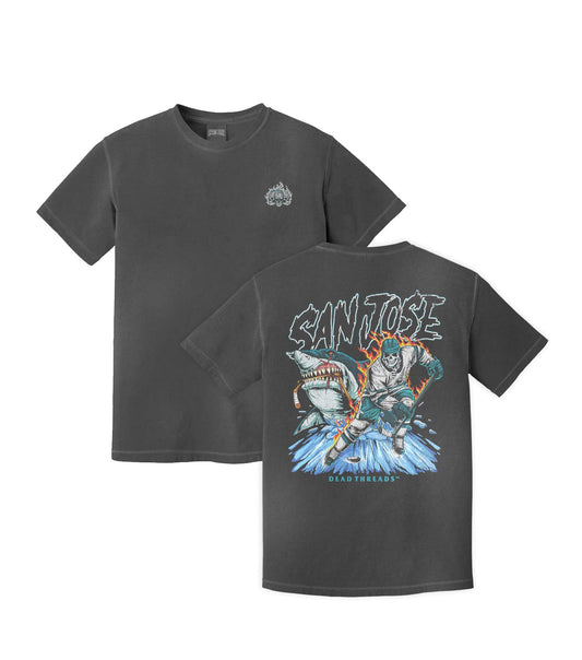 SAN JOSE HOCKEY - “3 SKULL” PREMIUM T - SHIRT – T-Shirt – Dead Threads Apparel