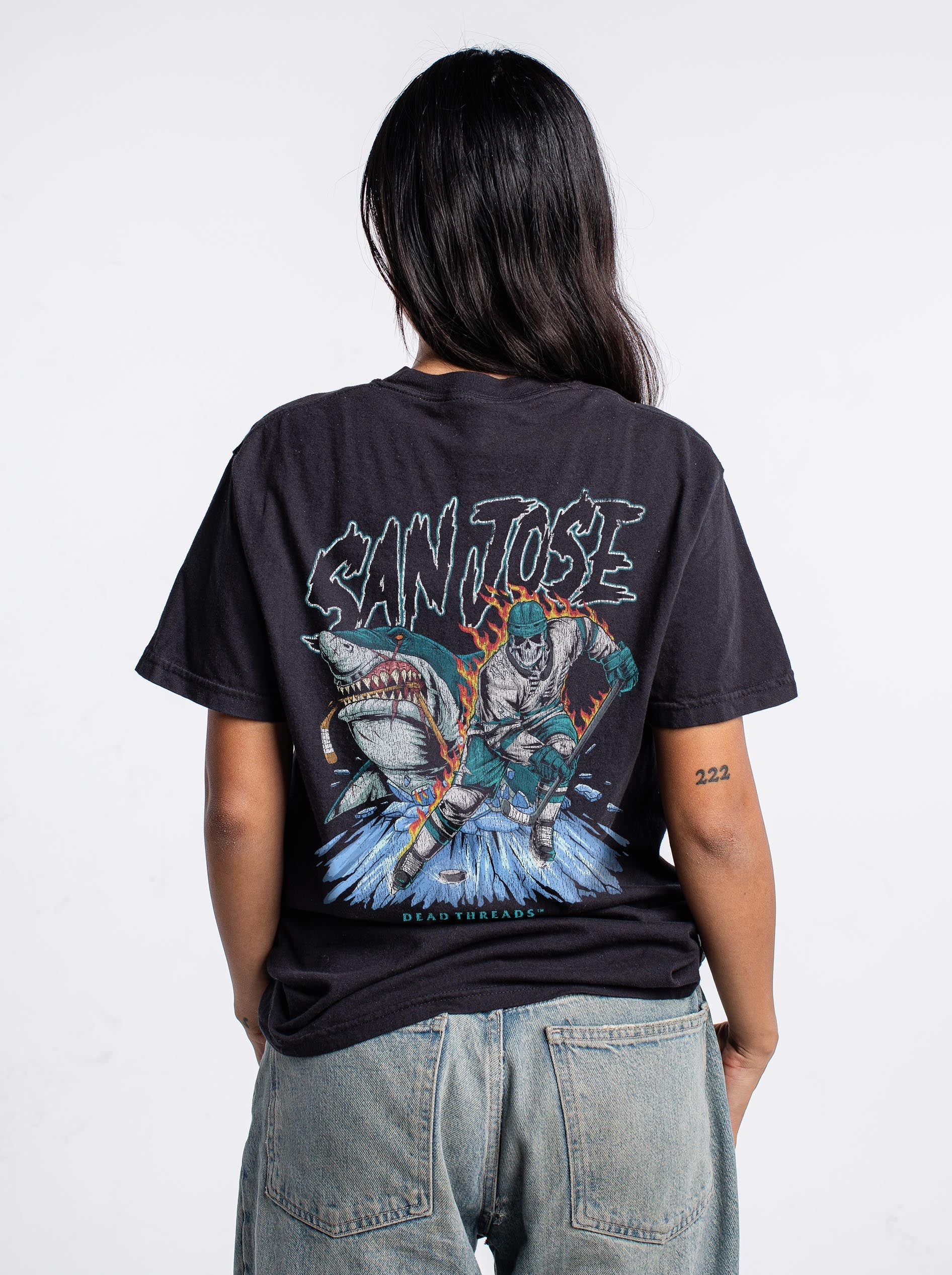SAN JOSE HOCKEY - “3 SKULL” PREMIUM T - SHIRT – T-Shirt – Dead Threads Apparel