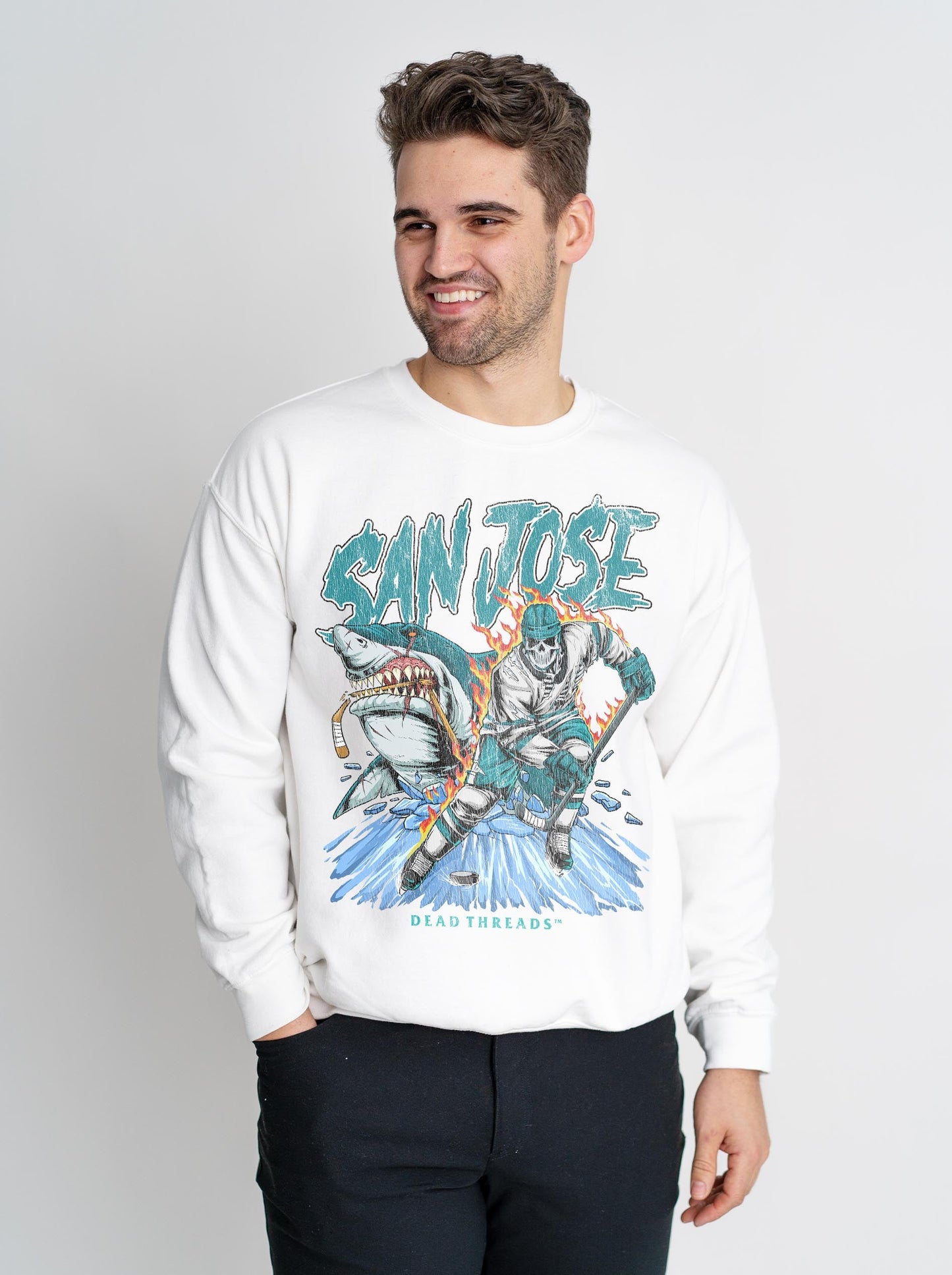 SAN JOSE HOCKEY CREWNECK SWEATSHIRT – Sweatshirt – Dead Threads Apparel