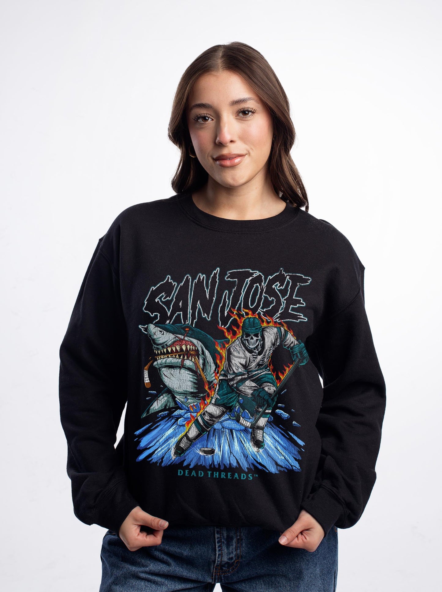 SAN JOSE HOCKEY CREWNECK SWEATSHIRT – Sweatshirt – Dead Threads Apparel