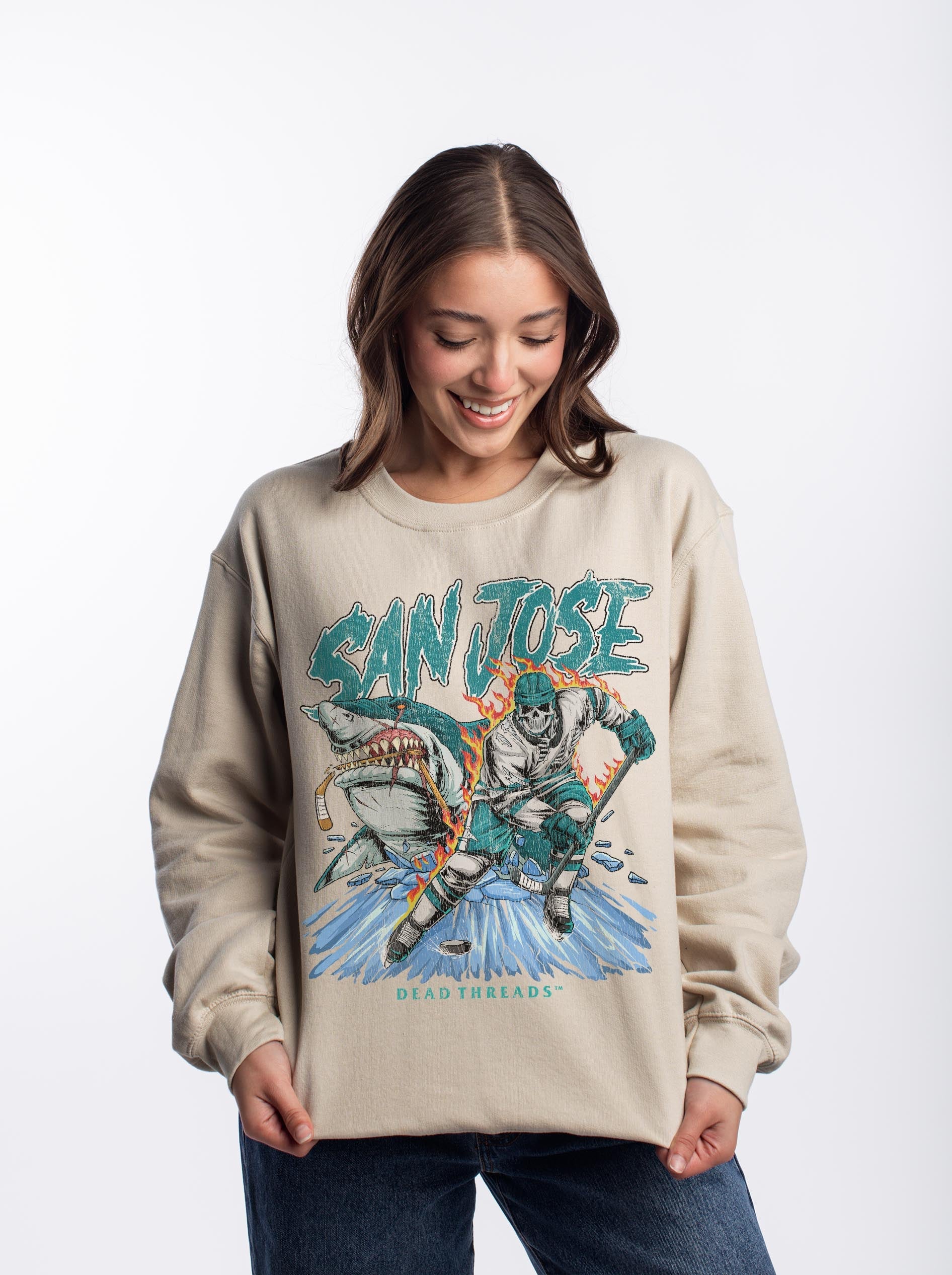 SAN JOSE HOCKEY CREWNECK SWEATSHIRT – Sweatshirt – Dead Threads Apparel