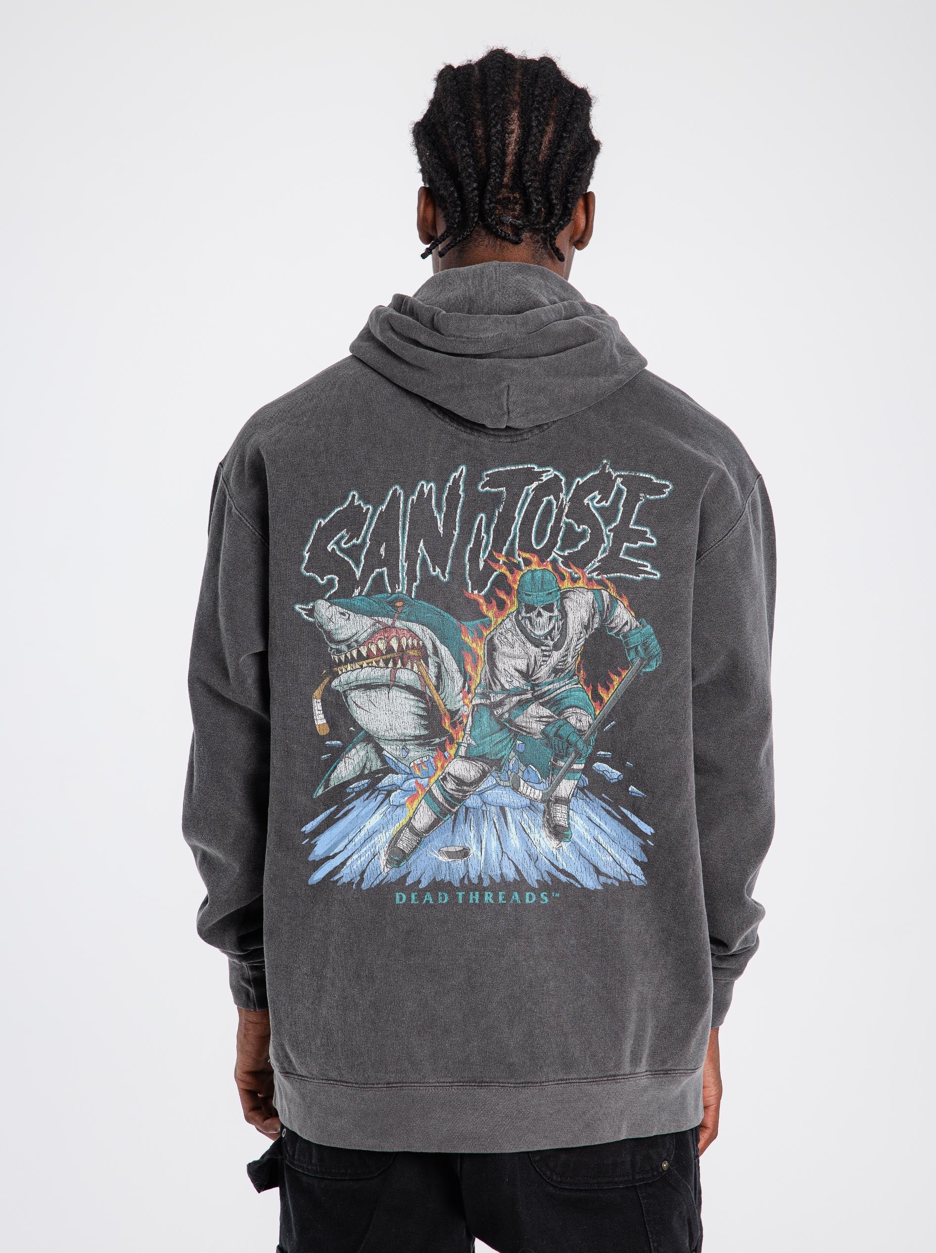 SAN JOSE HOCKEY - “DT ESSENTIAL" HOODIE – Hoodie – Dead Threads Apparel