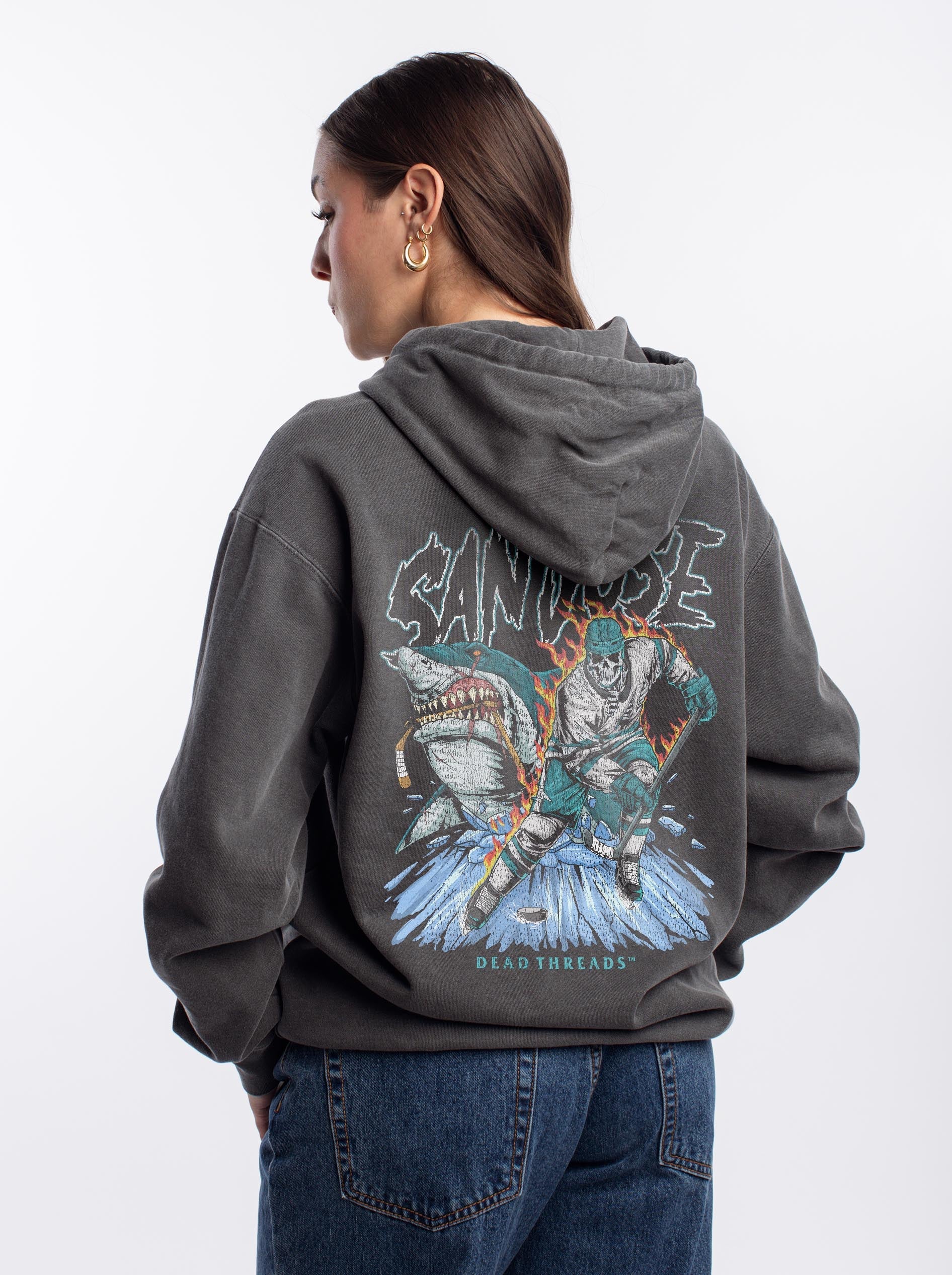 SAN JOSE HOCKEY - “DT ESSENTIAL" HOODIE – Hoodie – Dead Threads Apparel