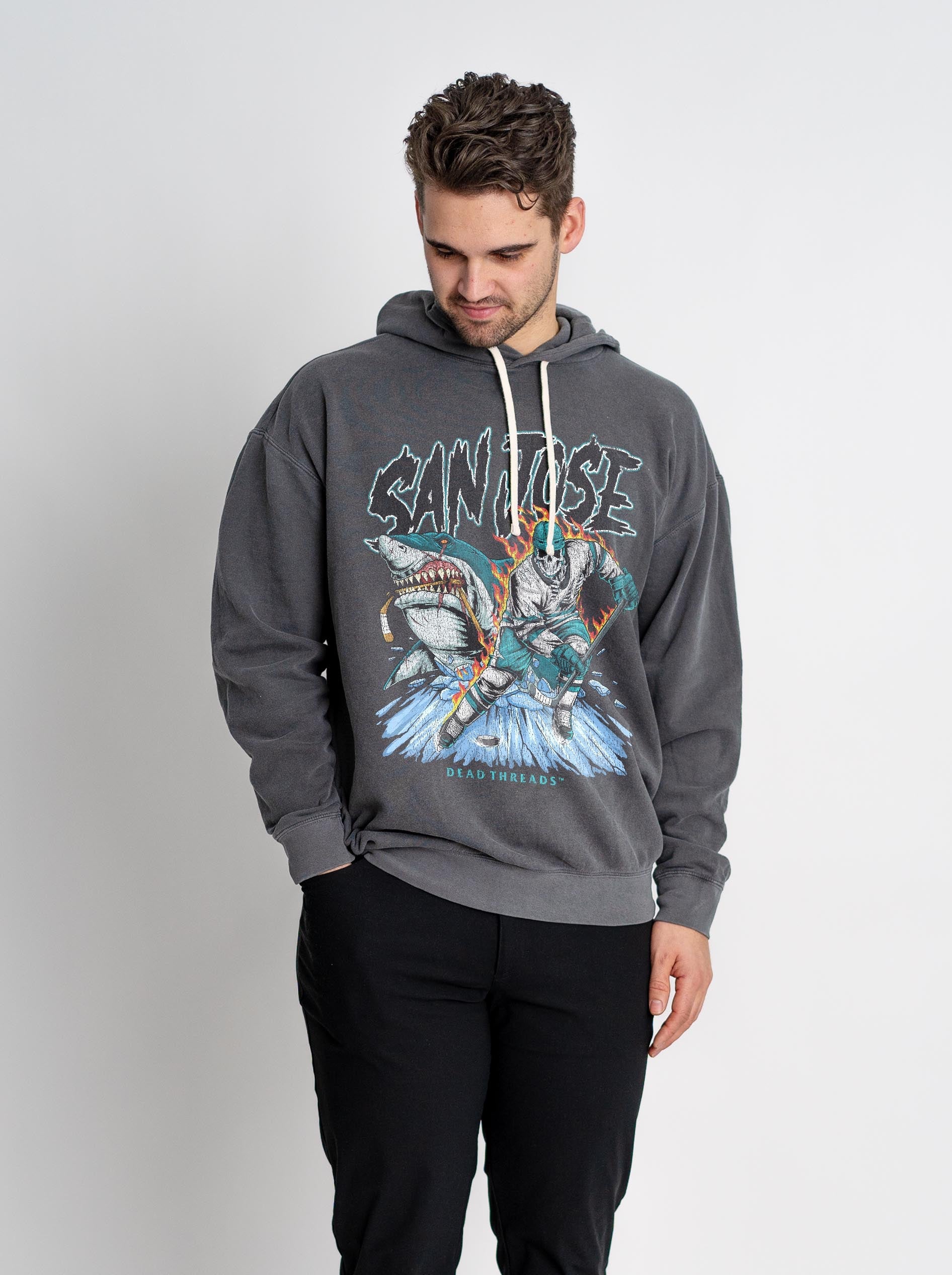 SAN JOSE HOCKEY - LIGHTWEIGHT HOODIE – Lightweight – Dead Threads Apparel