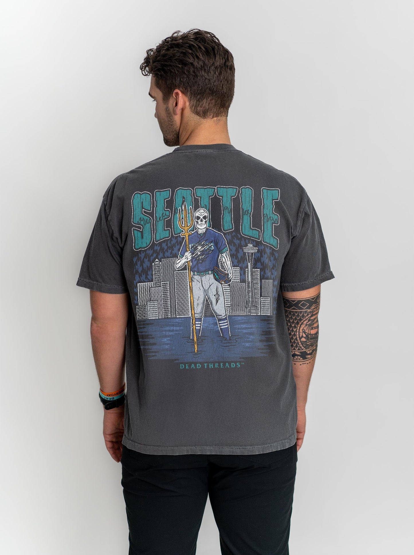 SEATTLE BASEBALL - "3 SKULL" PREMIUM SHIRT – T-Shirt – Dead Threads Apparel