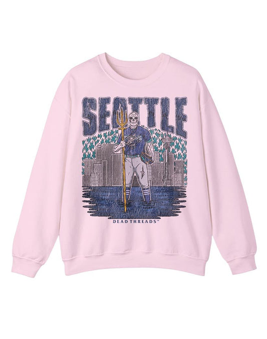 SEATTLE BASEBALL CREWNECK SWEATSHIRT - PINK – Sweatshirt – Dead Threads Apparel