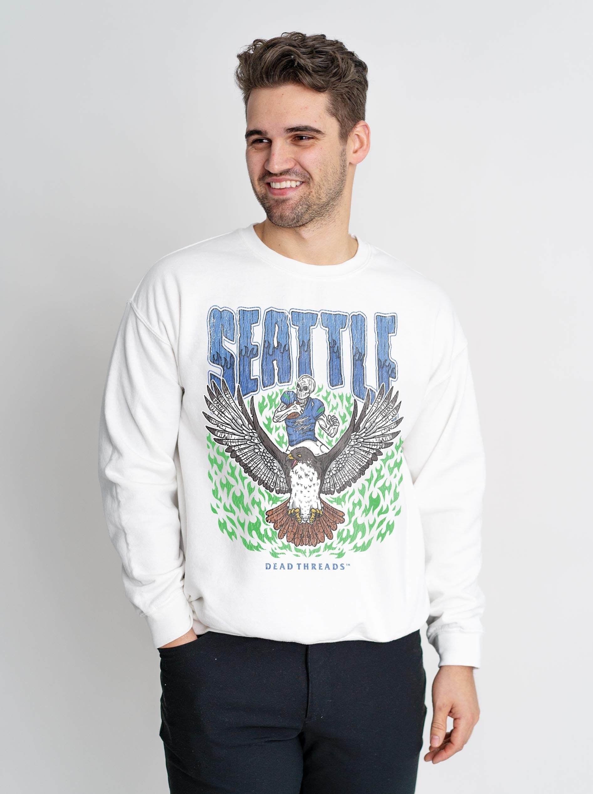 SEATTLE FOOTBALL CREWNECK SWEATSHIRT – Sweatshirt – Dead Threads Apparel