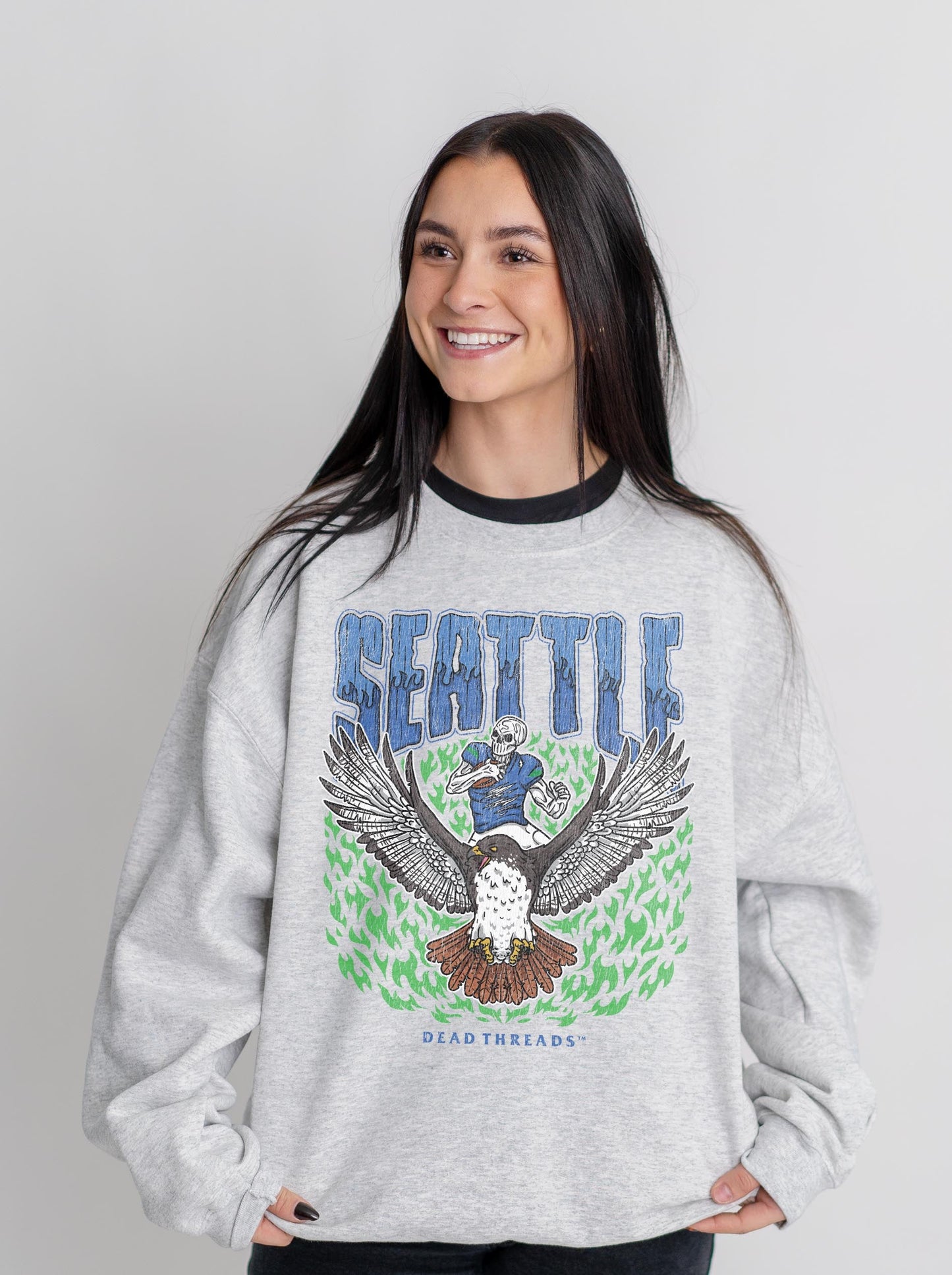 SEATTLE FOOTBALL CREWNECK SWEATSHIRT – Sweatshirt – Dead Threads Apparel