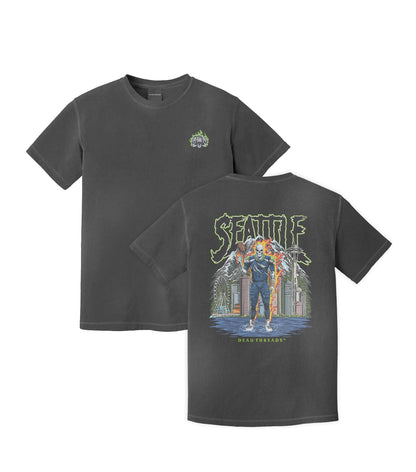 SEATTLE FOOTBALL v2 - "3 SKULL" PREMIUM T - SHIRT – T-Shirt – Dead Threads Apparel