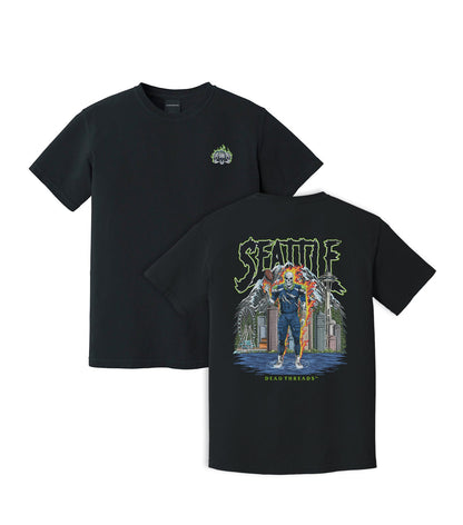 SEATTLE FOOTBALL v2 - "3 SKULL" PREMIUM T - SHIRT – T-Shirt – Dead Threads Apparel