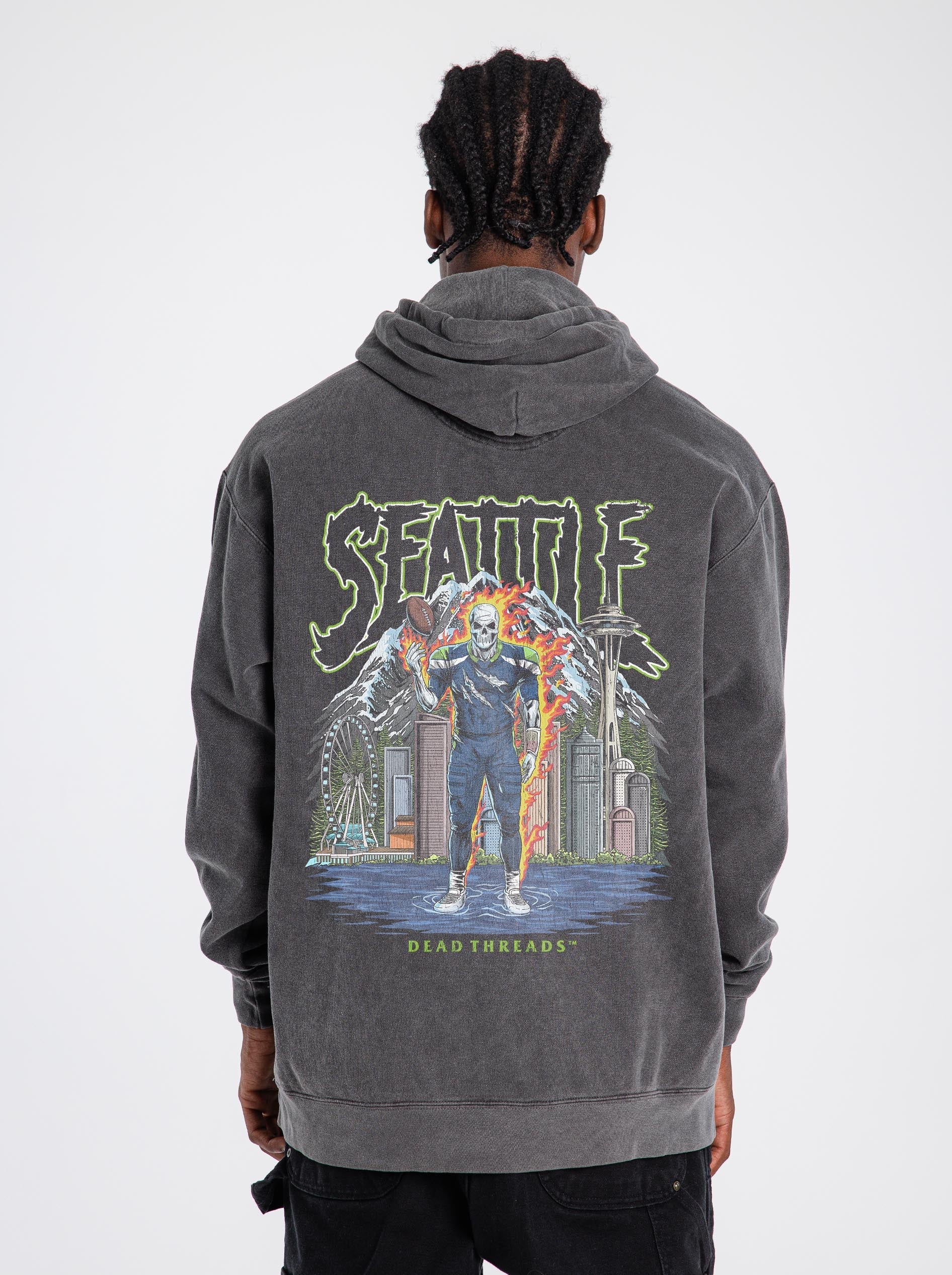 SEATTLE FOOTBALL v2 - “DT ESSENTIAL" HOODIE – Hoodie – Dead Threads Apparel