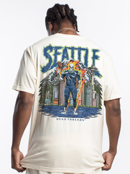 SEATTLE FOOTBALL v2 - “DT ESSENTIAL" PREMIUM T - SHIRT – T-Shirt – Dead Threads Apparel