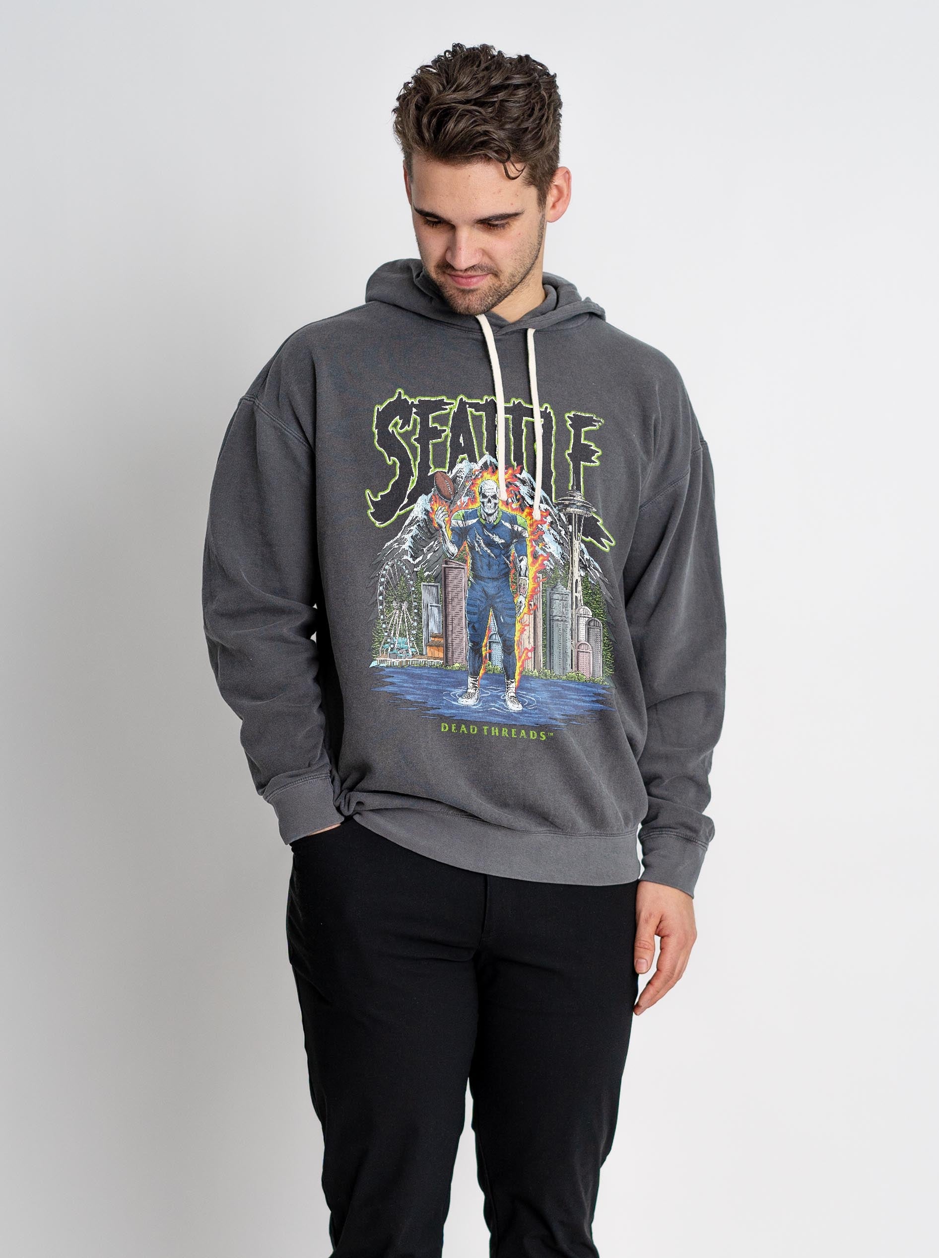 SEATTLE FOOTBALL v2 - LIGHTWEIGHT HOODIE – Lightweight – Dead Threads Apparel