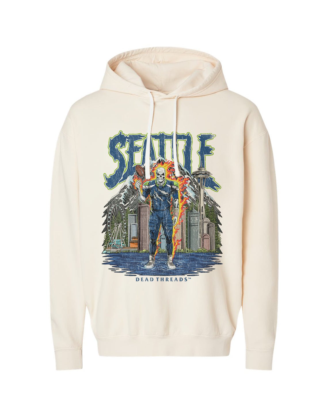SEATTLE FOOTBALL v2 - LIGHTWEIGHT HOODIE – Lightweight – Dead Threads Apparel