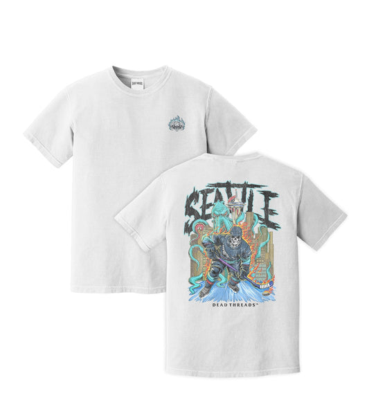 SEATTLE HOCKEY - “3 SKULL” PREMIUM T - SHIRT – T-Shirt – Dead Threads Apparel