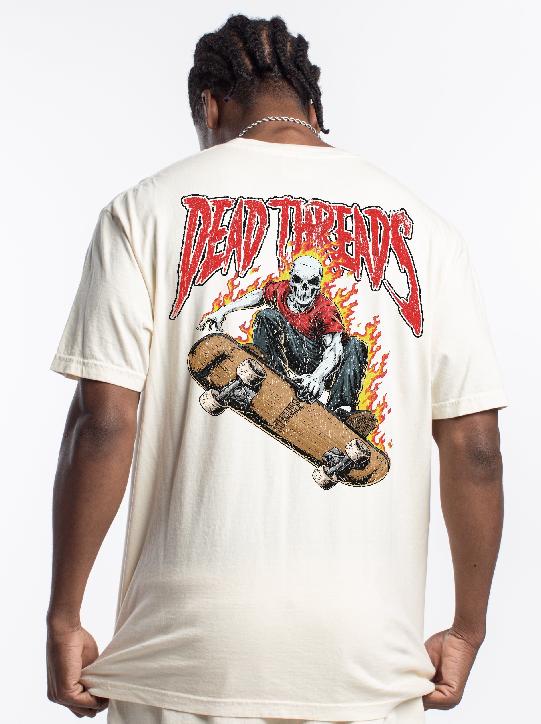 SKATE OR DIE - “3 SKULL” PREMIUM T - SHIRT – T-Shirt – Dead Threads Apparel