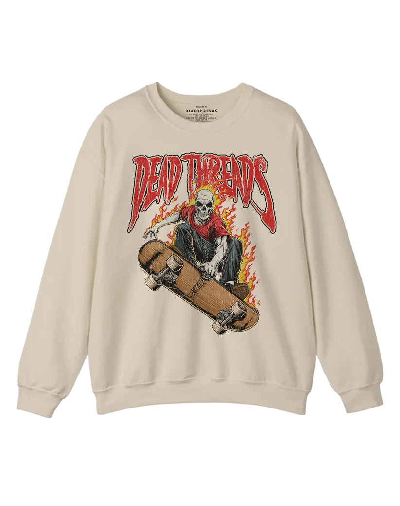 SKATE OR DIE CREWNECK SWEATSHIRT – Sweatshirt – Dead Threads Apparel