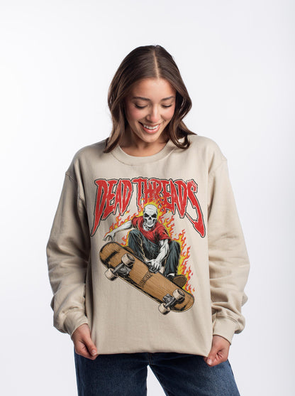 SKATE OR DIE CREWNECK SWEATSHIRT – Sweatshirt – Dead Threads Apparel