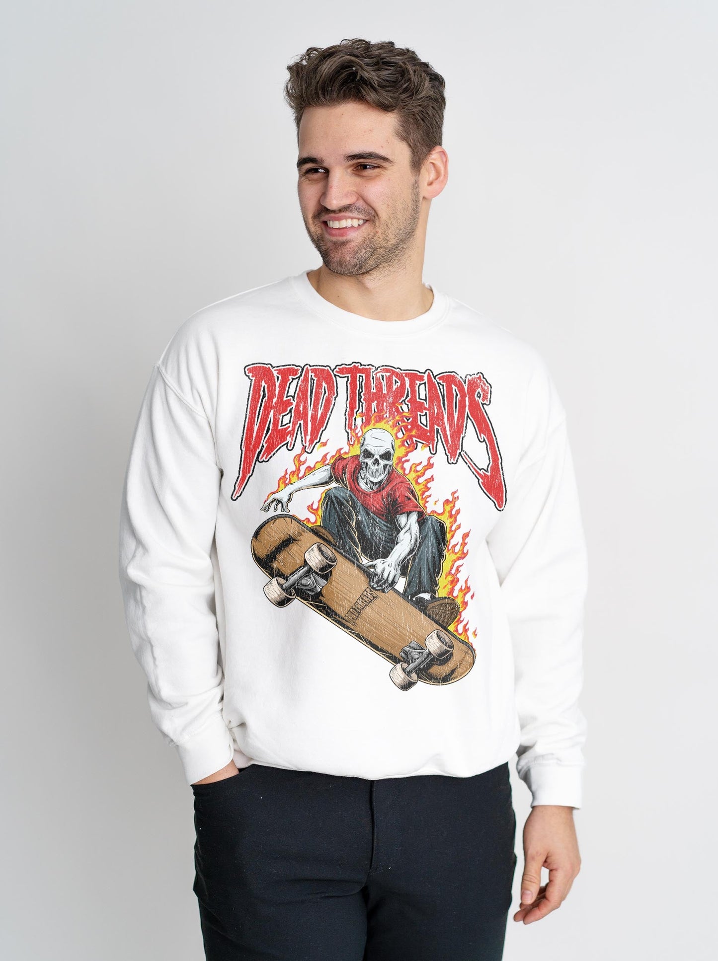 SKATE OR DIE CREWNECK SWEATSHIRT – Sweatshirt – Dead Threads Apparel