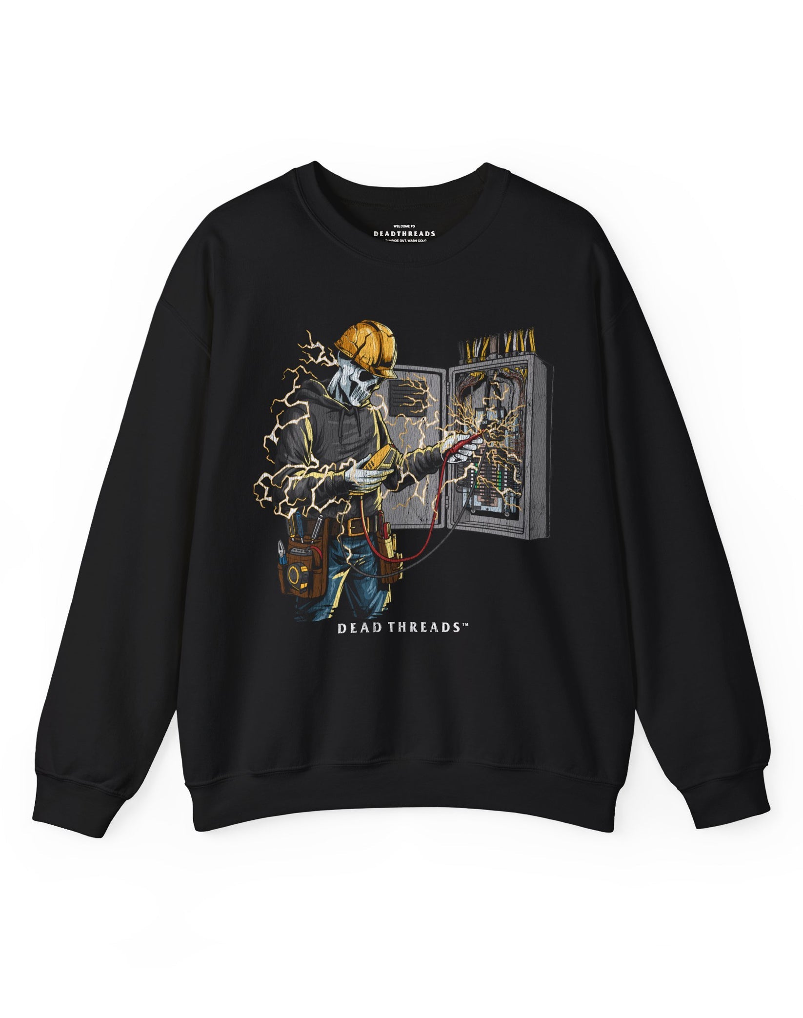 SKELETAL SPARKY v2 CREWNECK SWEATSHIRT – Sweatshirt – Dead Threads Apparel