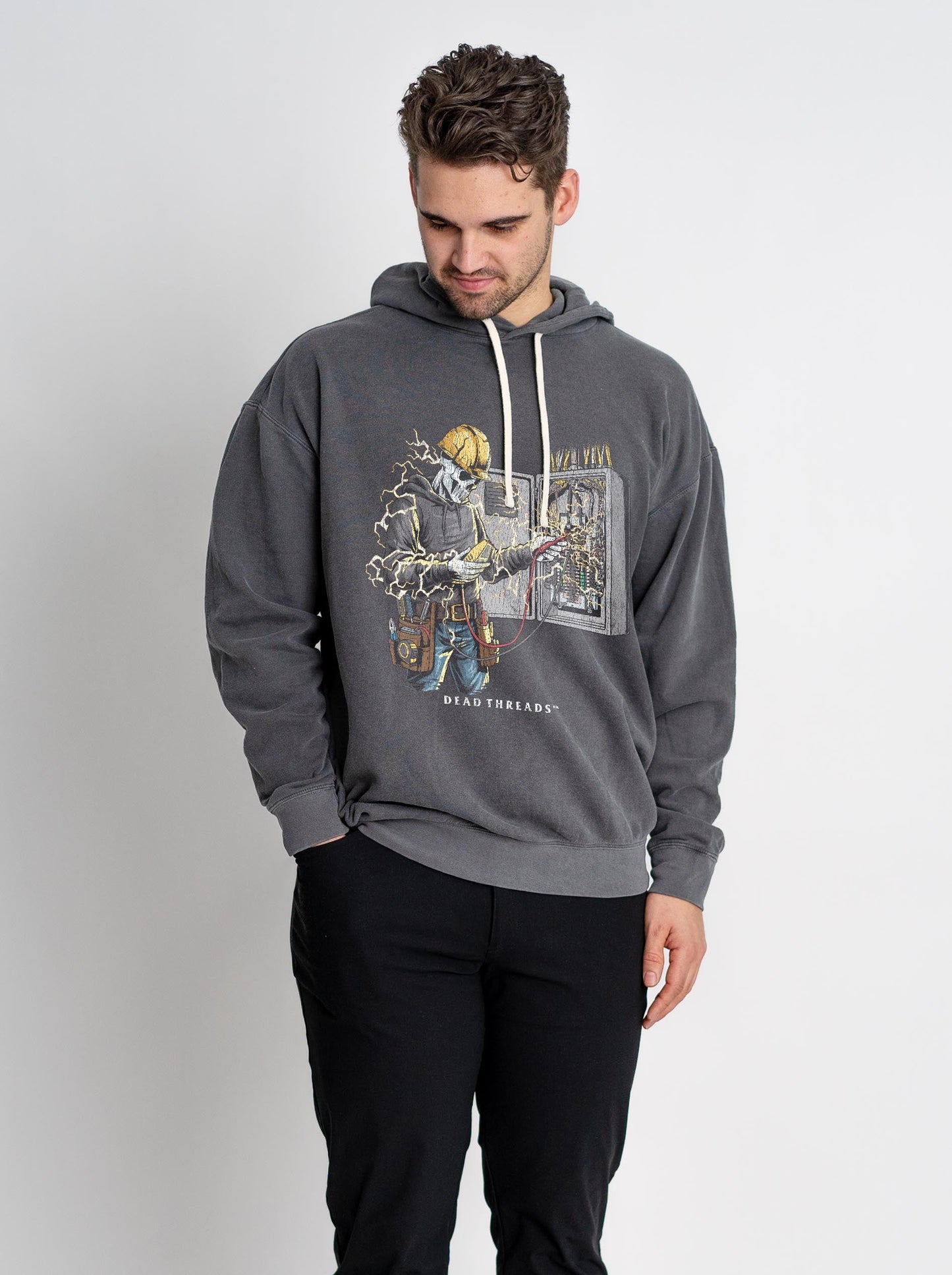 SKELETAL SPARKY v2 - LIGHTWEIGHT HOODIE – Lightweight – Dead Threads Apparel
