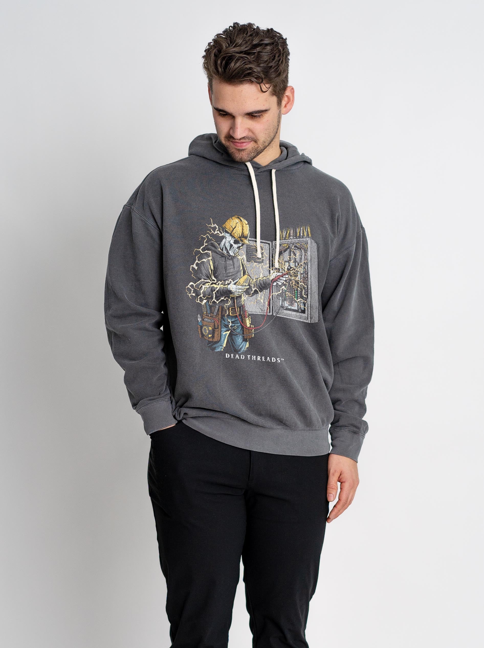 SKELETAL SPARKY v2 - LIGHTWEIGHT HOODIE – Lightweight – Dead Threads Apparel
