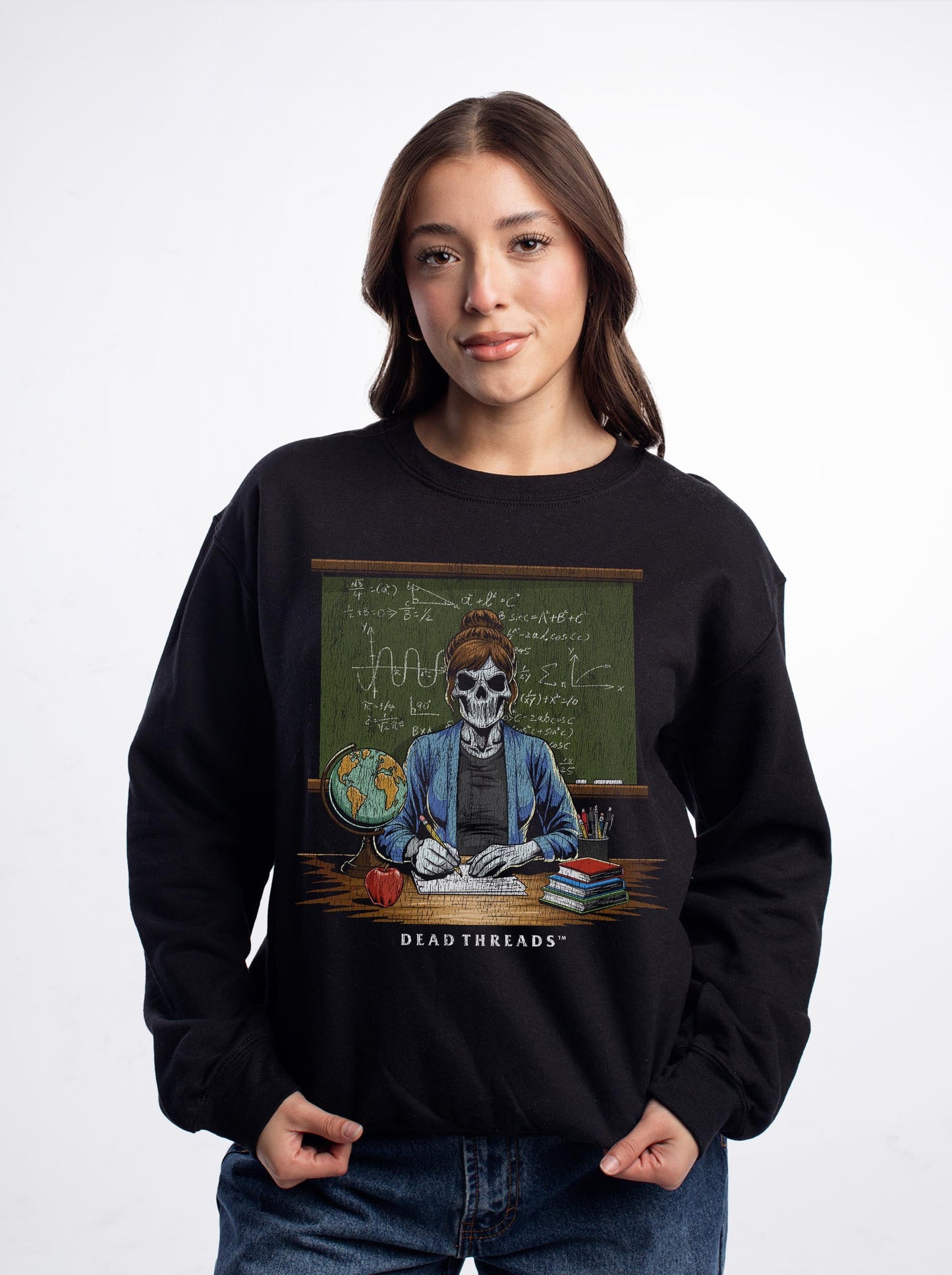 SKULL'S IN SESSION (MRS.) CREWNECK SWEATSHIRT – Sweatshirt – Dead Threads Apparel