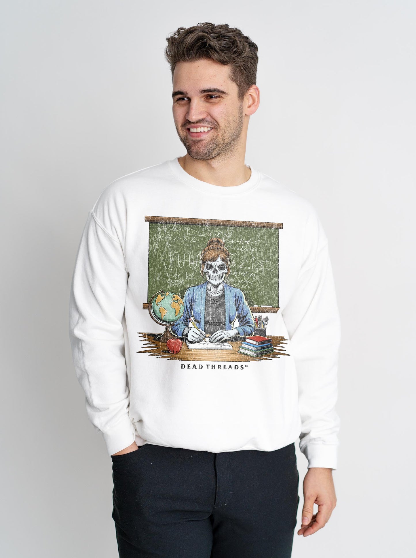 SKULL'S IN SESSION (MRS.) CREWNECK SWEATSHIRT – Sweatshirt – Dead Threads Apparel