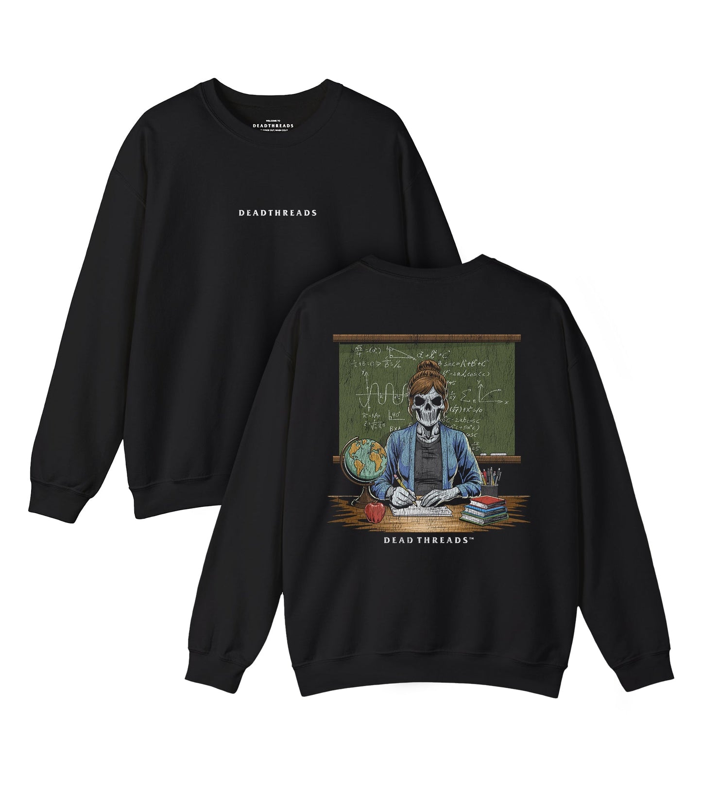 SKULL'S IN SESSION (MRS.) - “DT ESSENTIAL" CREWNECK SWEATSHIRT – Sweatshirt – Dead Threads Apparel