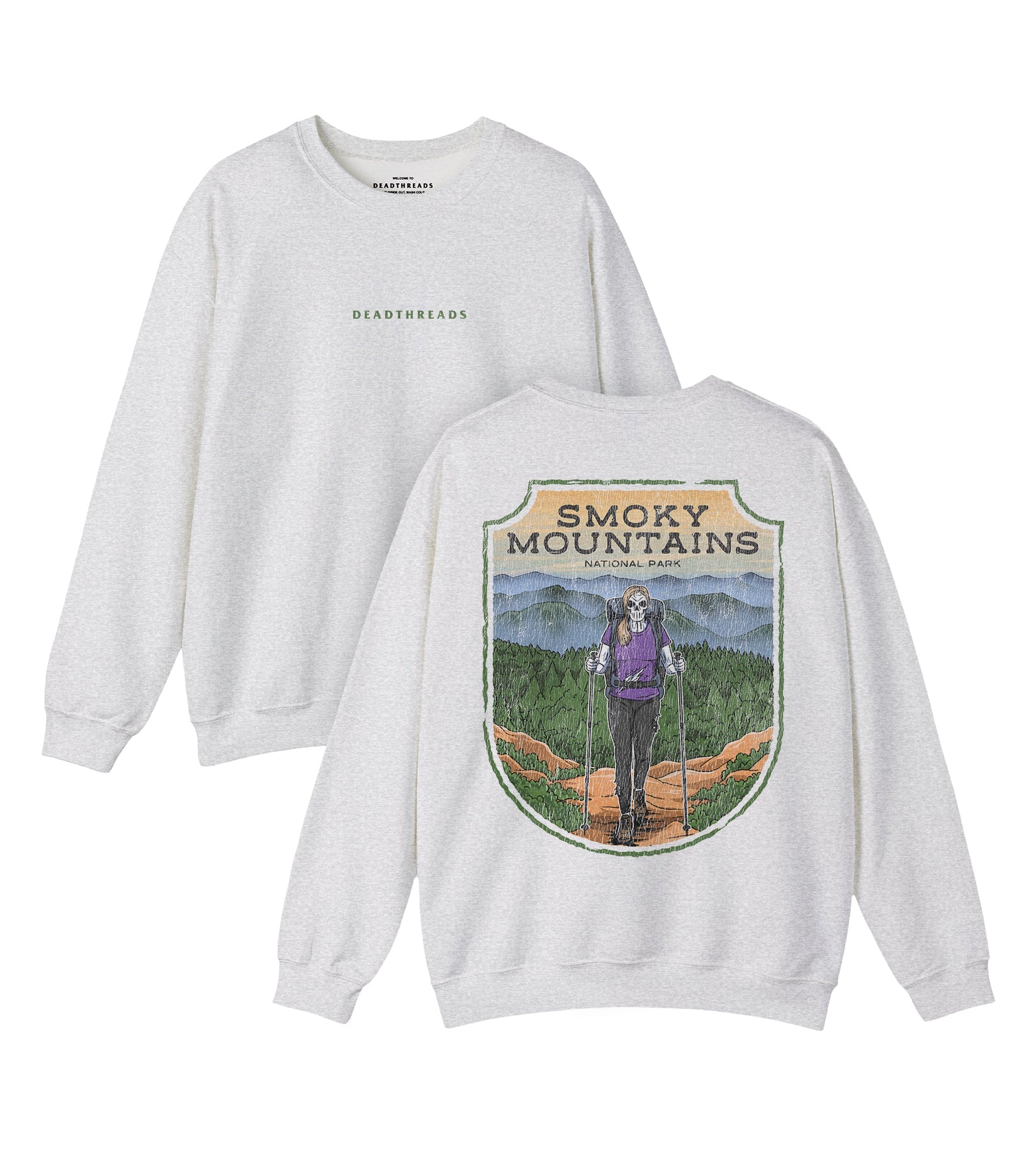 SMOKY MOUNTAINS NATIONAL PARK (FEMALE) - “DT ESSENTIAL" CREWNECK SWEATSHIRT – Sweatshirt – Dead Threads Apparel