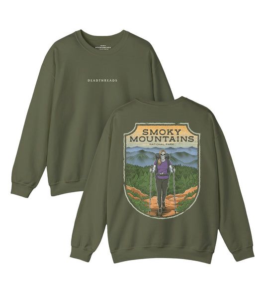 SMOKY MOUNTAINS NATIONAL PARK (FEMALE) - “DT ESSENTIAL" CREWNECK SWEATSHIRT – Sweatshirt – Dead Threads Apparel