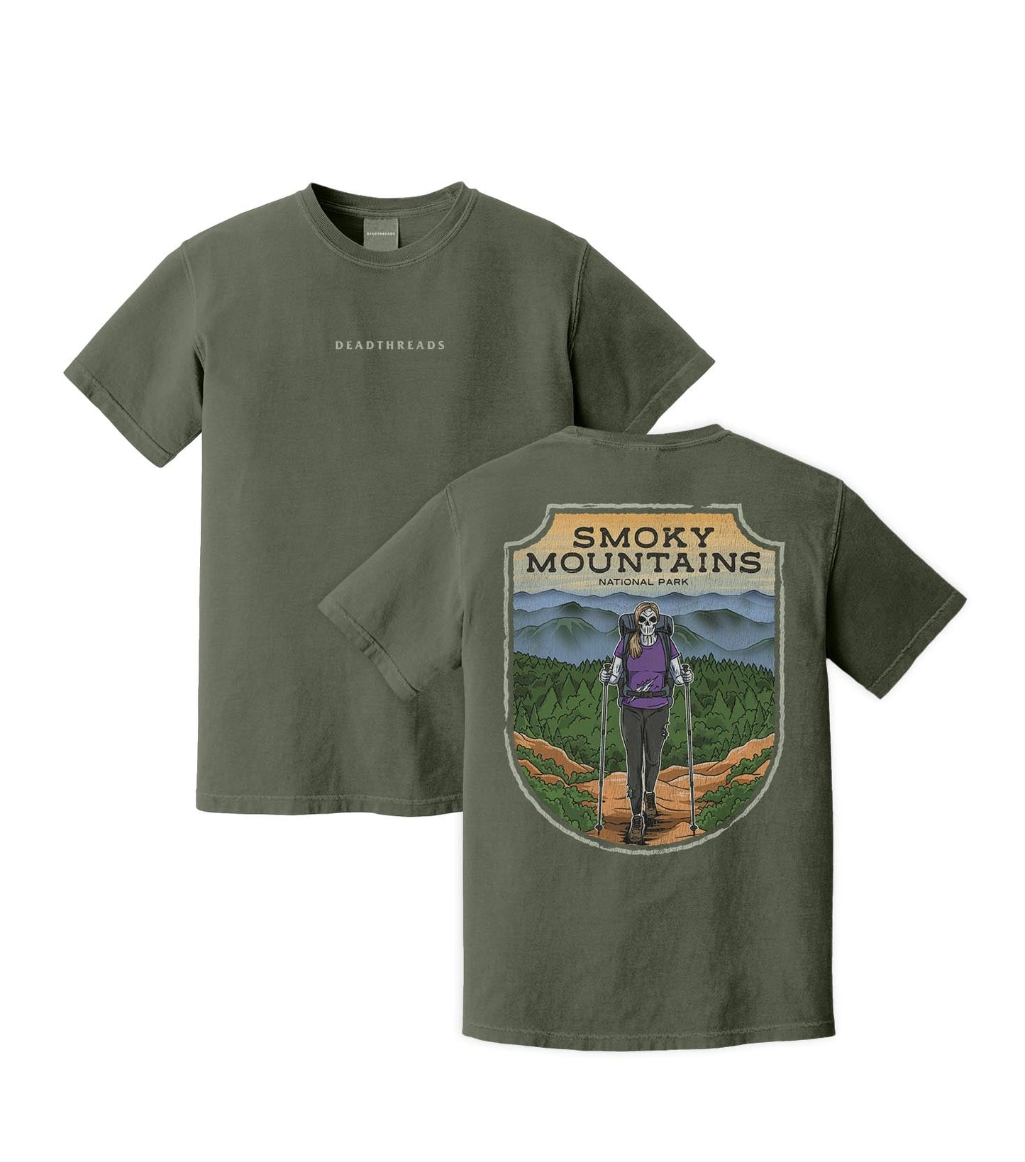 SMOKY MOUNTAINS NATIONAL PARK (FEMALE) - “DT ESSENTIAL" PREMIUM T - SHIRT – T-Shirt – Dead Threads Apparel