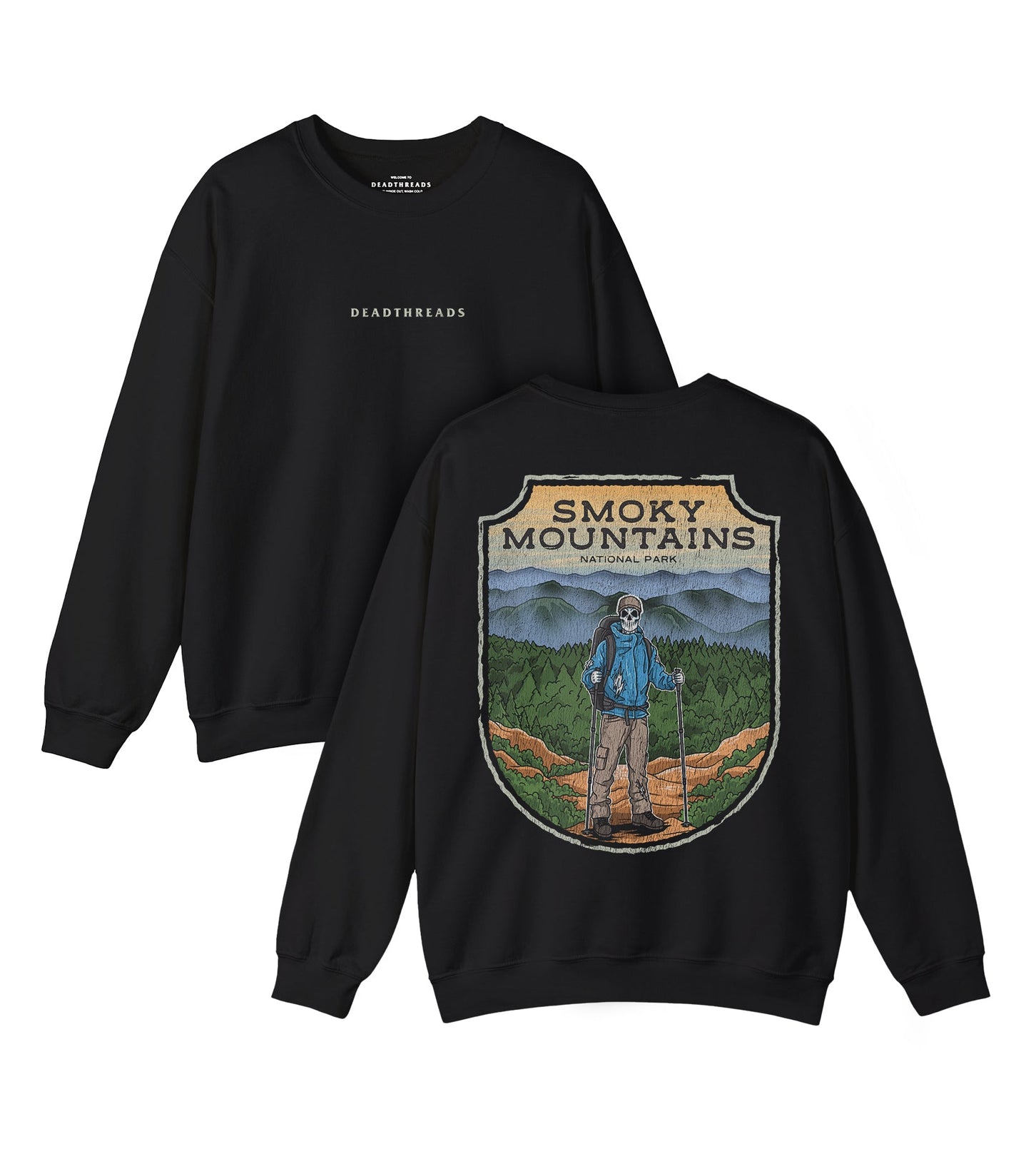 SMOKY MOUNTAINS NATIONAL PARK (MALE) - “DT ESSENTIAL" CREWNECK SWEATSHIRT – Sweatshirt – Dead Threads Apparel