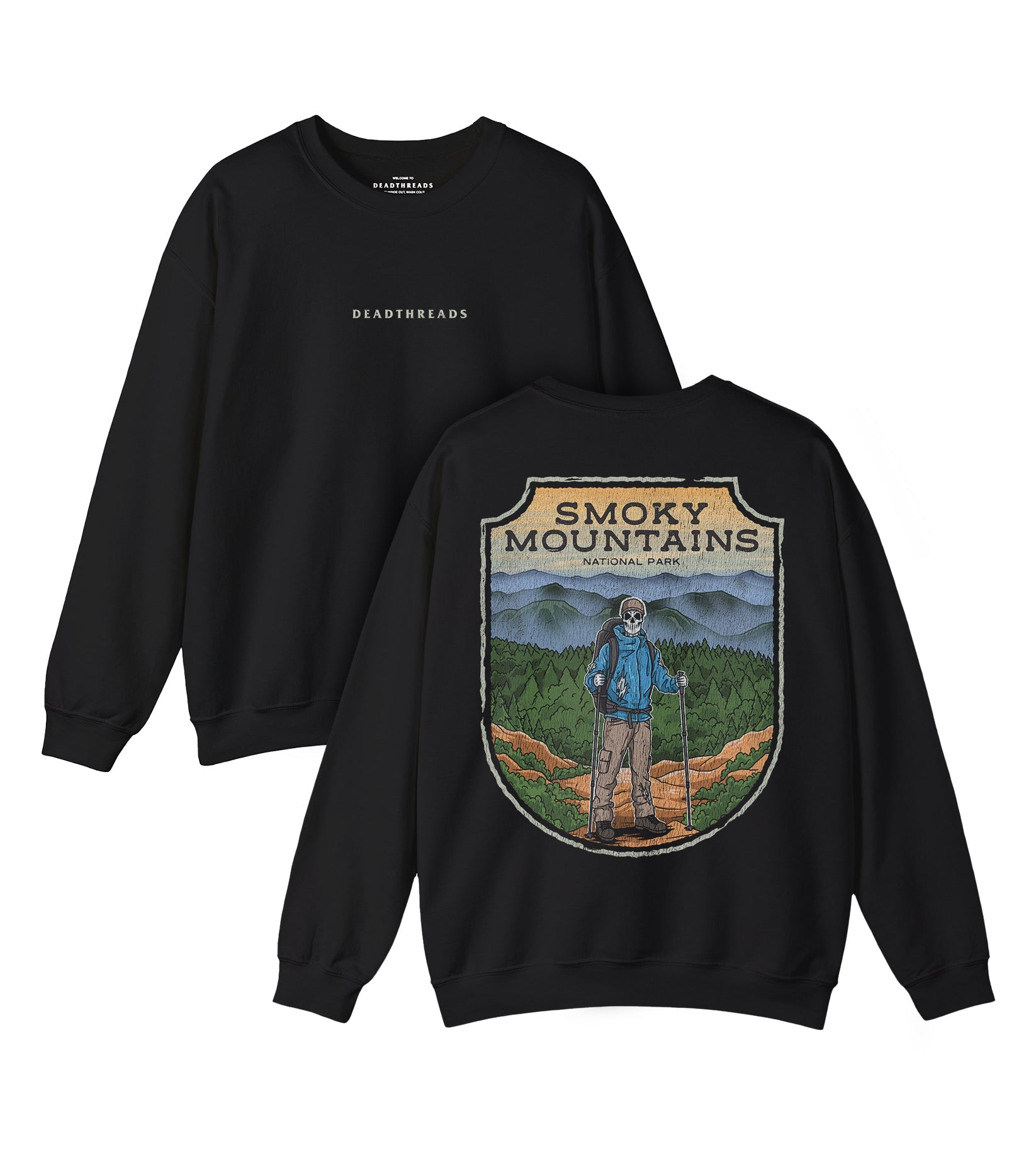 SMOKY MOUNTAINS NATIONAL PARK (MALE) - “DT ESSENTIAL" CREWNECK SWEATSHIRT – Sweatshirt – Dead Threads Apparel