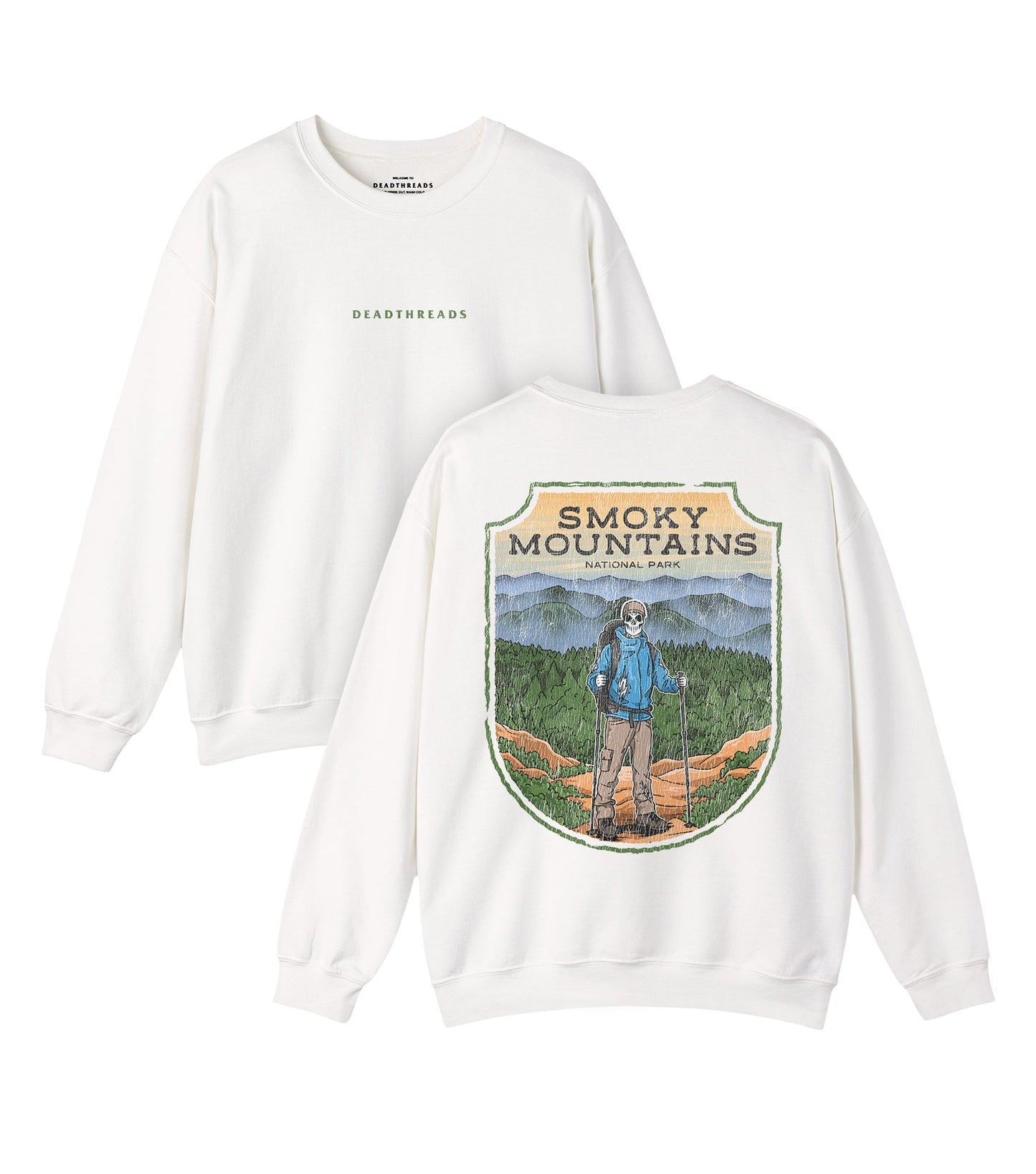 SMOKY MOUNTAINS NATIONAL PARK (MALE) - “DT ESSENTIAL" CREWNECK SWEATSHIRT – Sweatshirt – Dead Threads Apparel